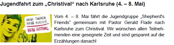 Christival Einladung